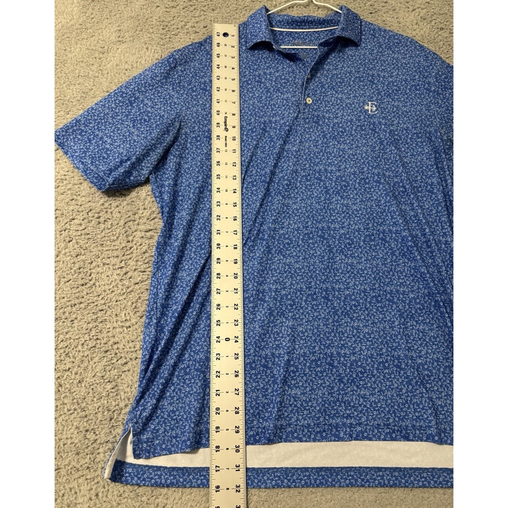 Johnnie O Short Sleeve All Over Print Floral Golf Polo Shirt Size Large - Picture 4 of 8